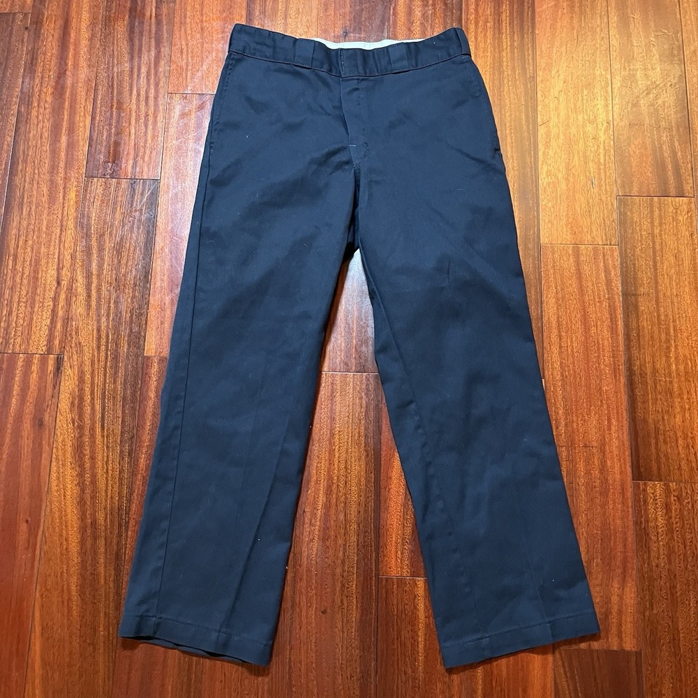 Dickies Pants Mens Size 32x29 Navy Blue 874 Original Fit Flex Straight Workwear